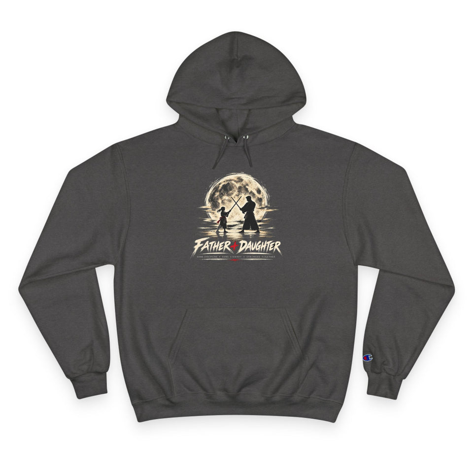 Father & Daughter Moonlight Champion Hoodie | Matching Dad Daughter Graphic Sweatshirt